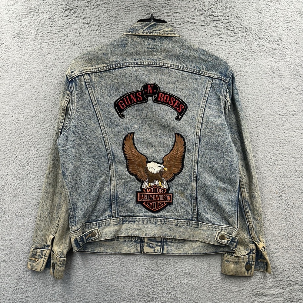 VTG 70s 80s Lee Riders Denim Jean Trucker Jacket PATD 153438 Made in USA Medium